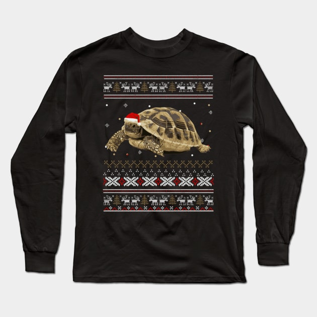 African Sulcata Tortoise Ugly Long Sleeve T-Shirt by HypeRamen